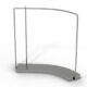 Arara Curva com Base Alta em Inox